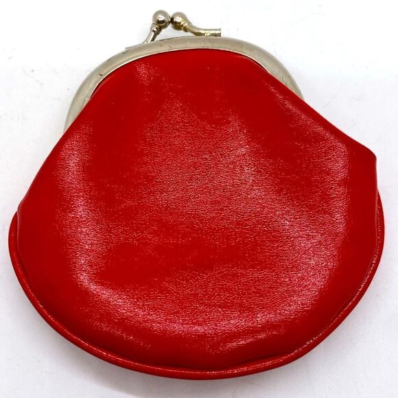 Vintage Change Purse Red Ribbon Accent Coin Purse - Picture 2 of 7